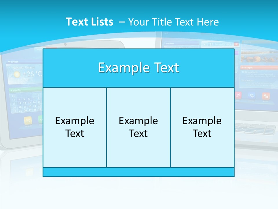 Devices Notebook Applications PowerPoint Template