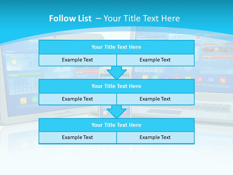 Devices Notebook Applications PowerPoint Template