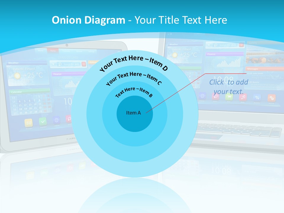 Devices Notebook Applications PowerPoint Template
