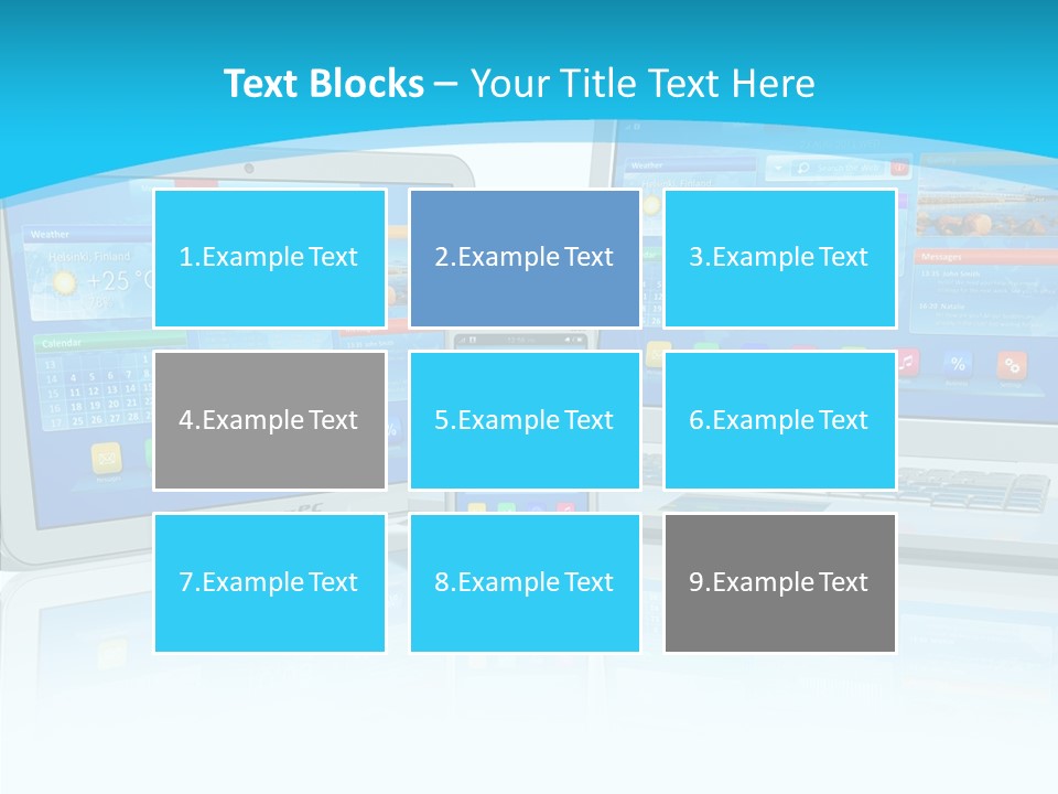 Devices Notebook Applications PowerPoint Template