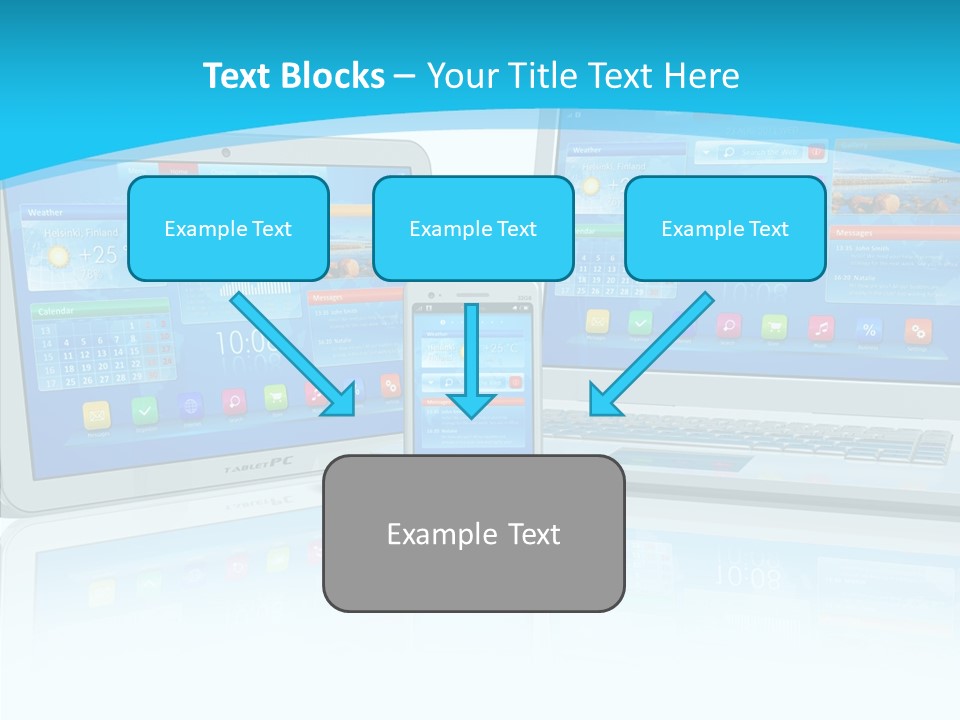 Devices Notebook Applications PowerPoint Template
