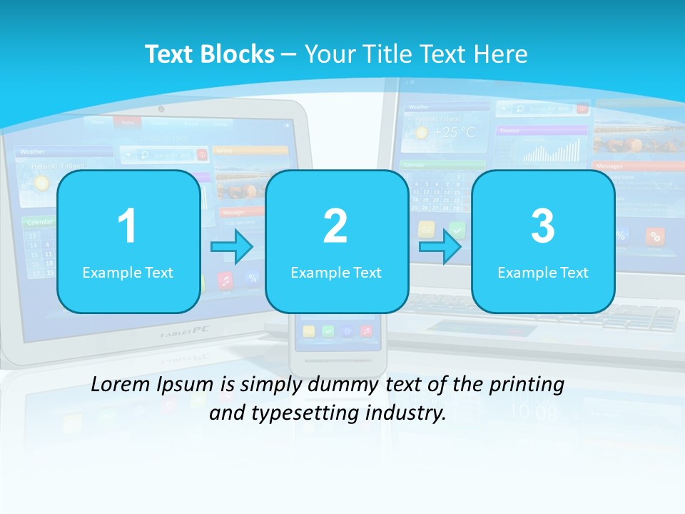 Devices Notebook Applications PowerPoint Template