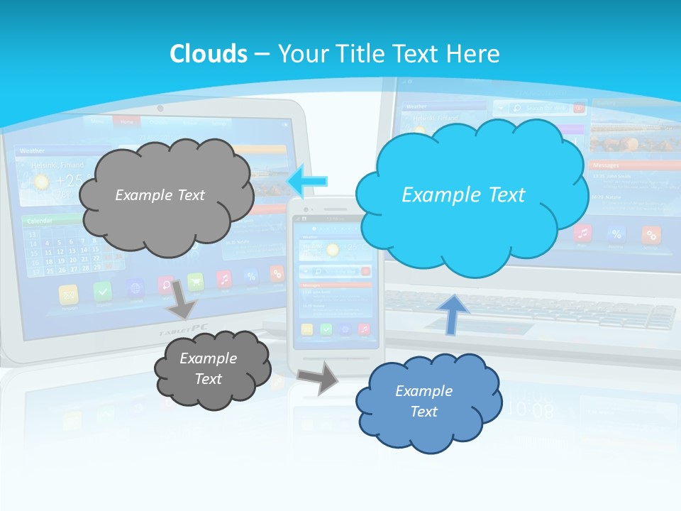 Devices Notebook Applications PowerPoint Template