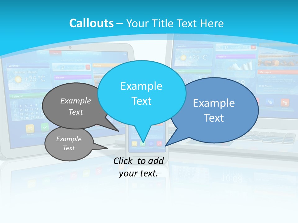 Devices Notebook Applications PowerPoint Template