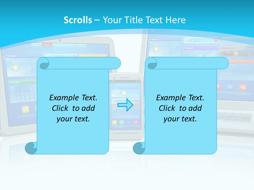 Devices Notebook Applications PowerPoint Template