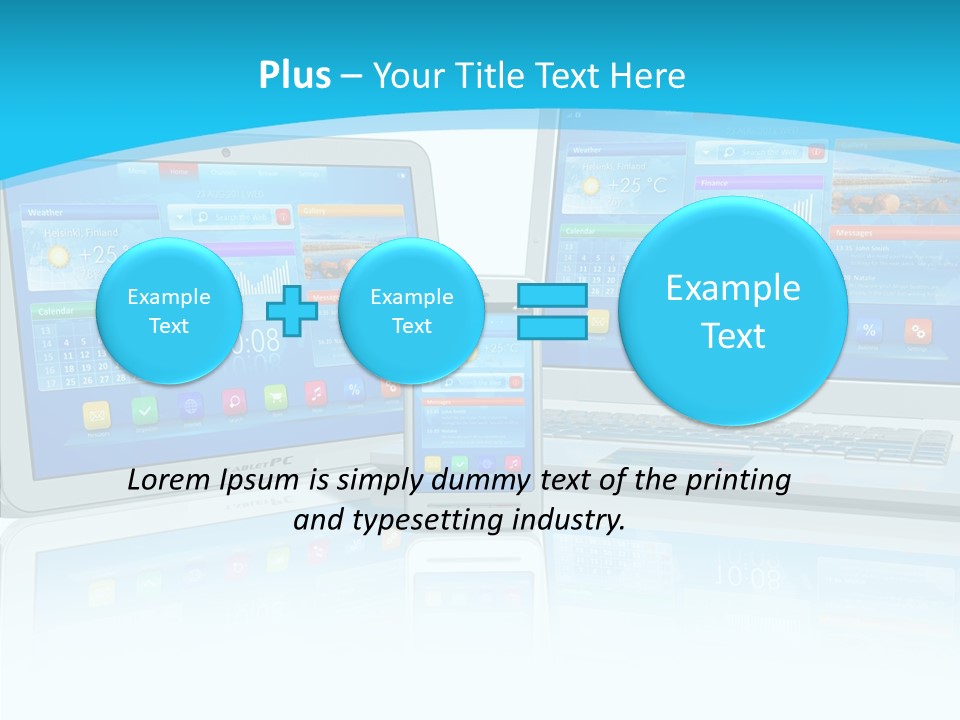 Devices Notebook Applications PowerPoint Template
