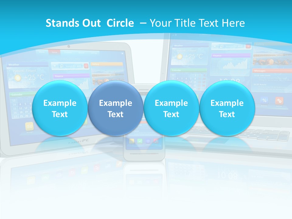 Devices Notebook Applications PowerPoint Template