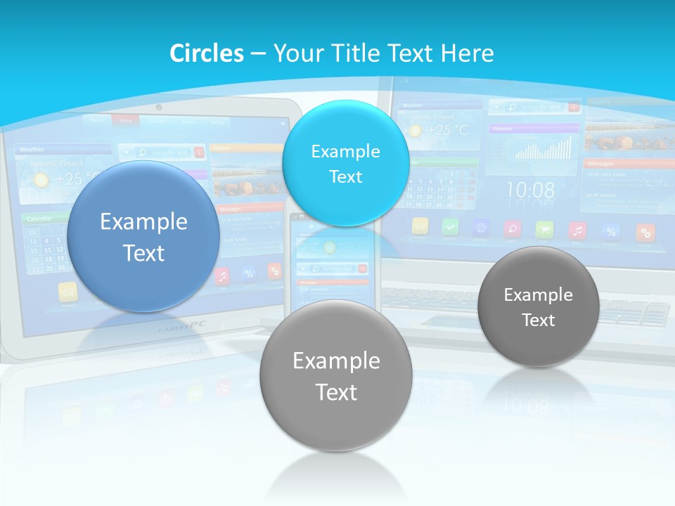 Devices Notebook Applications PowerPoint Template