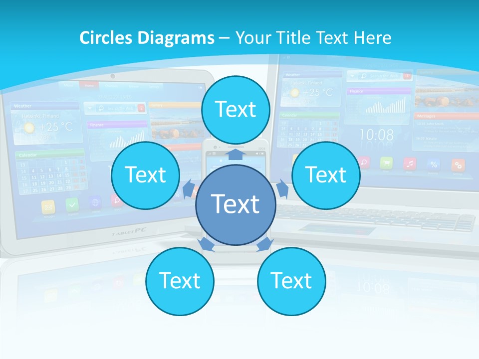 Devices Notebook Applications PowerPoint Template