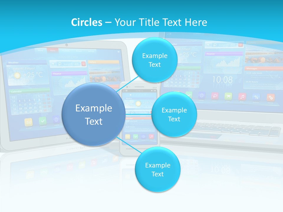 Devices Notebook Applications PowerPoint Template