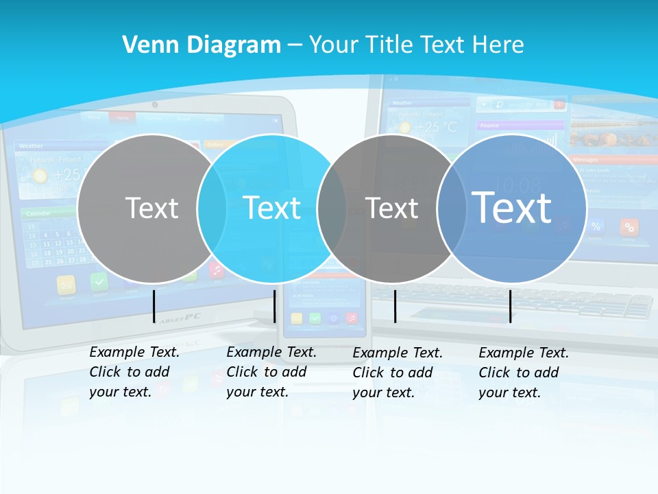 Devices Notebook Applications PowerPoint Template