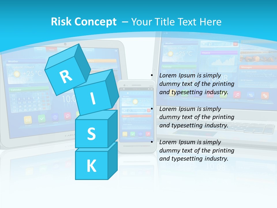 Devices Notebook Applications PowerPoint Template