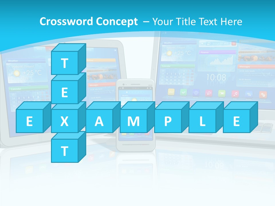Devices Notebook Applications PowerPoint Template