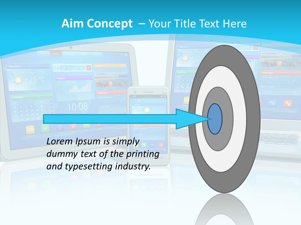 Devices Notebook Applications PowerPoint Template