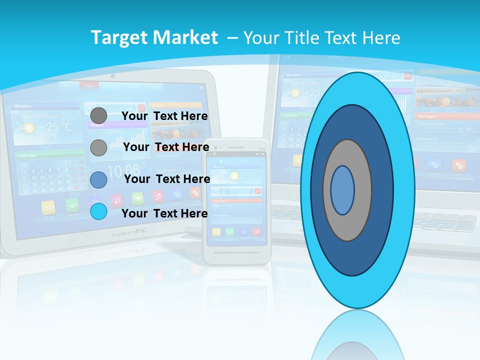Devices Notebook Applications PowerPoint Template