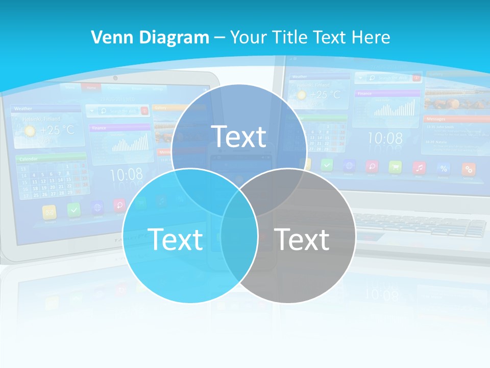 Devices Notebook Applications PowerPoint Template