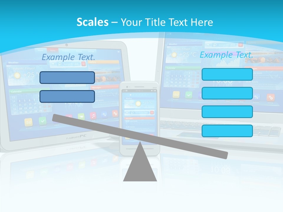 Devices Notebook Applications PowerPoint Template