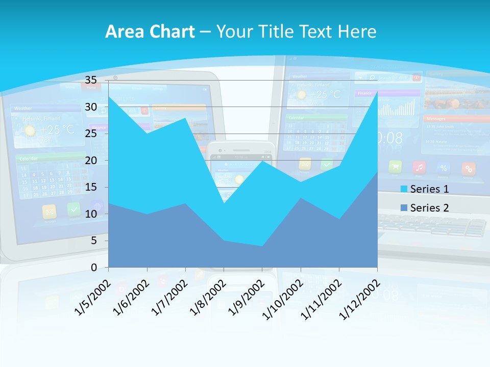 Devices Notebook Applications PowerPoint Template