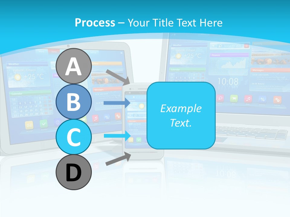 Devices Notebook Applications PowerPoint Template