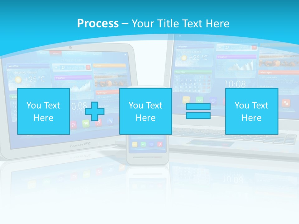 Devices Notebook Applications PowerPoint Template