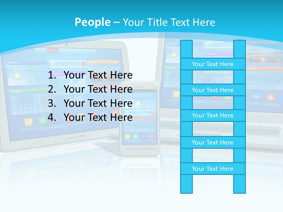 Devices Notebook Applications PowerPoint Template