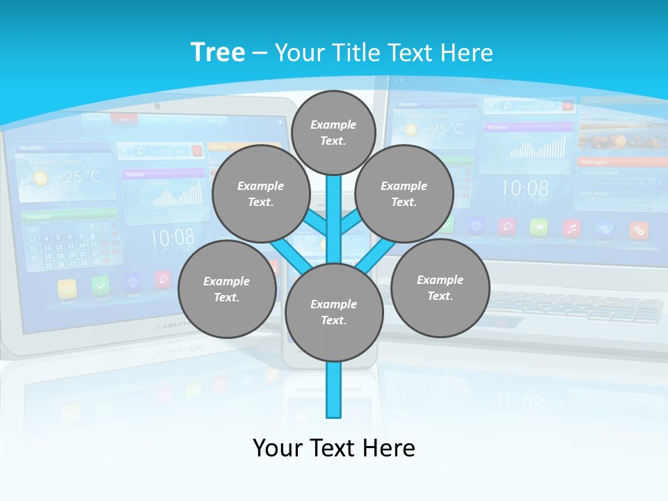 Devices Notebook Applications PowerPoint Template