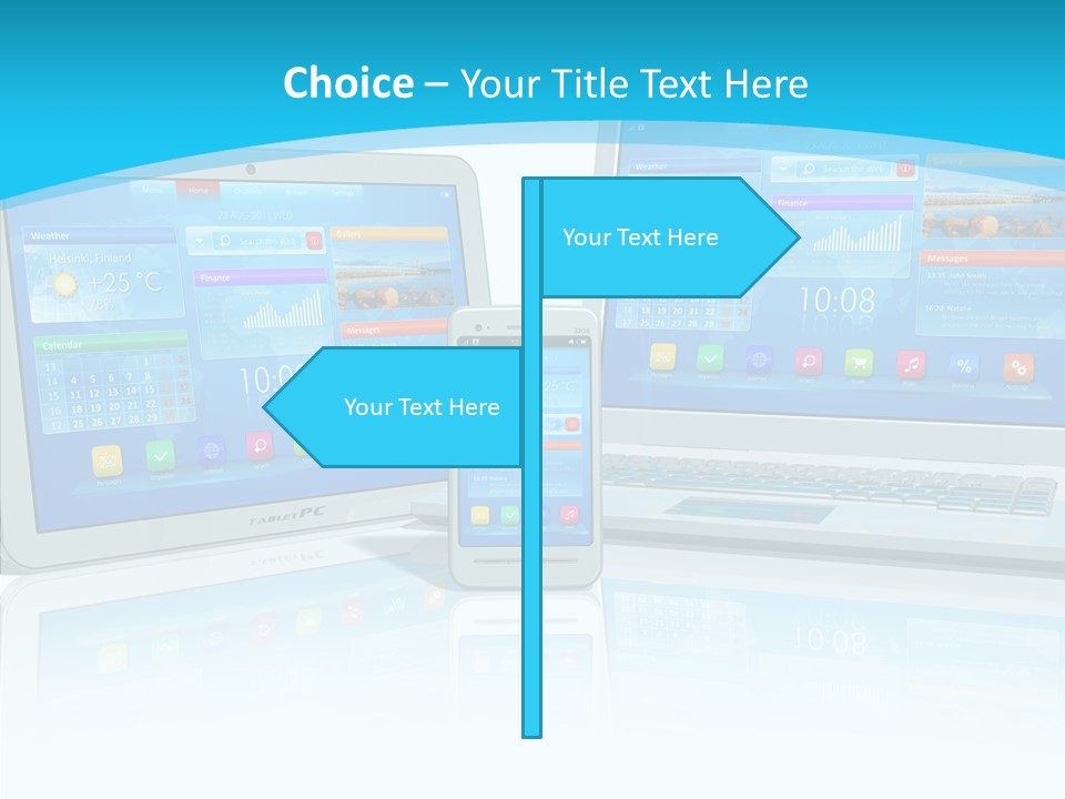 Devices Notebook Applications PowerPoint Template