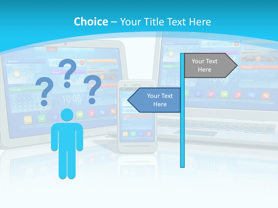 Devices Notebook Applications PowerPoint Template