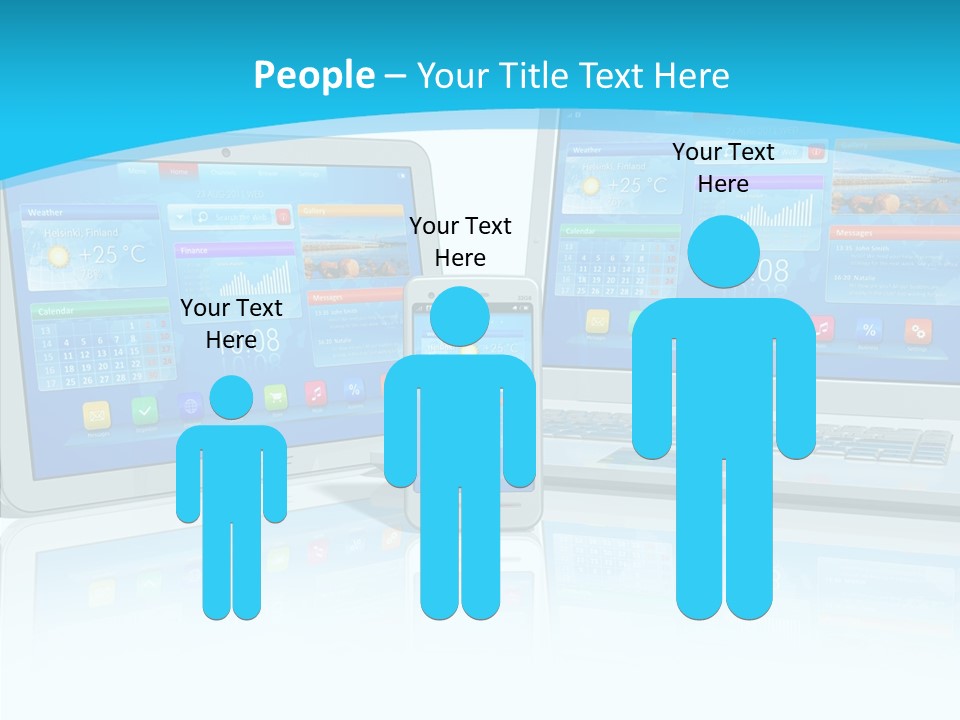 Devices Notebook Applications PowerPoint Template
