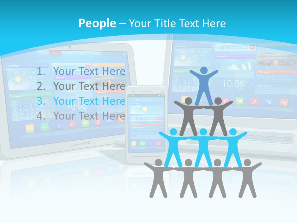 Devices Notebook Applications PowerPoint Template