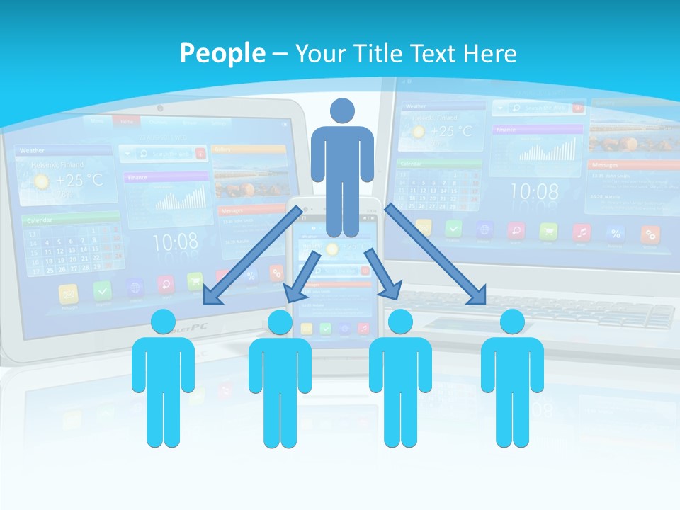 Devices Notebook Applications PowerPoint Template