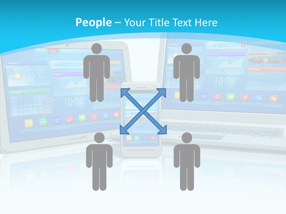 Devices Notebook Applications PowerPoint Template