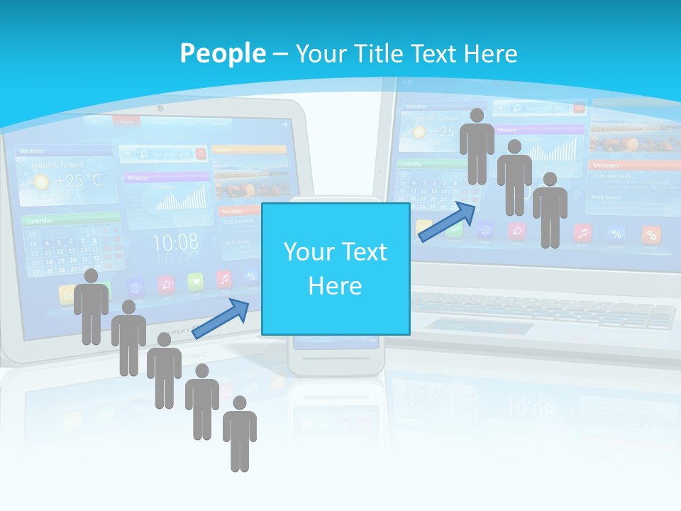 Devices Notebook Applications PowerPoint Template