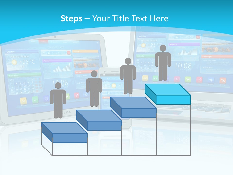 Devices Notebook Applications PowerPoint Template