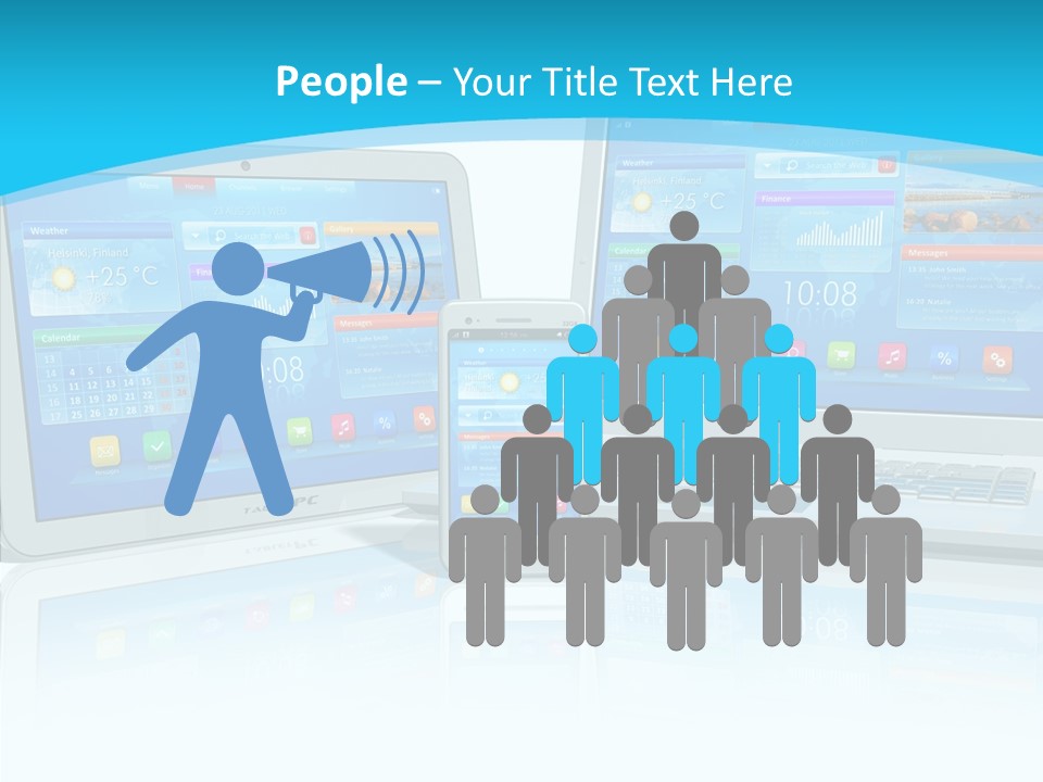 Devices Notebook Applications PowerPoint Template