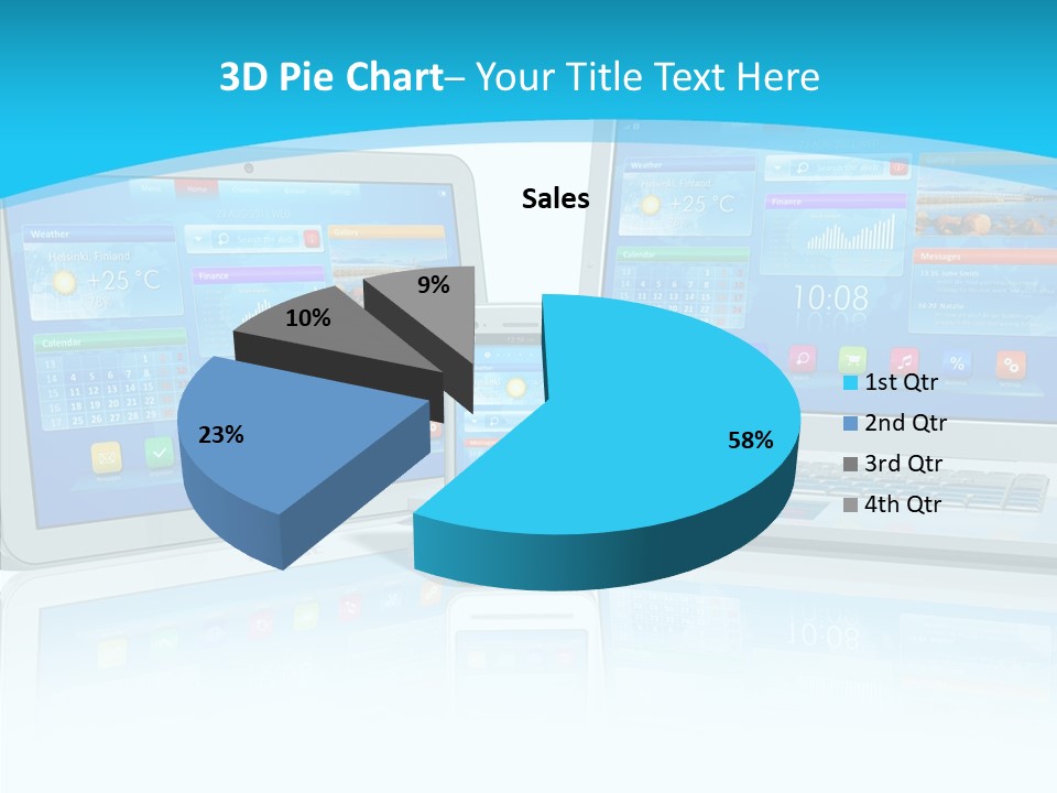 Devices Notebook Applications PowerPoint Template