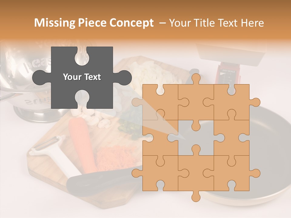 Diced Knife Prepared PowerPoint Template