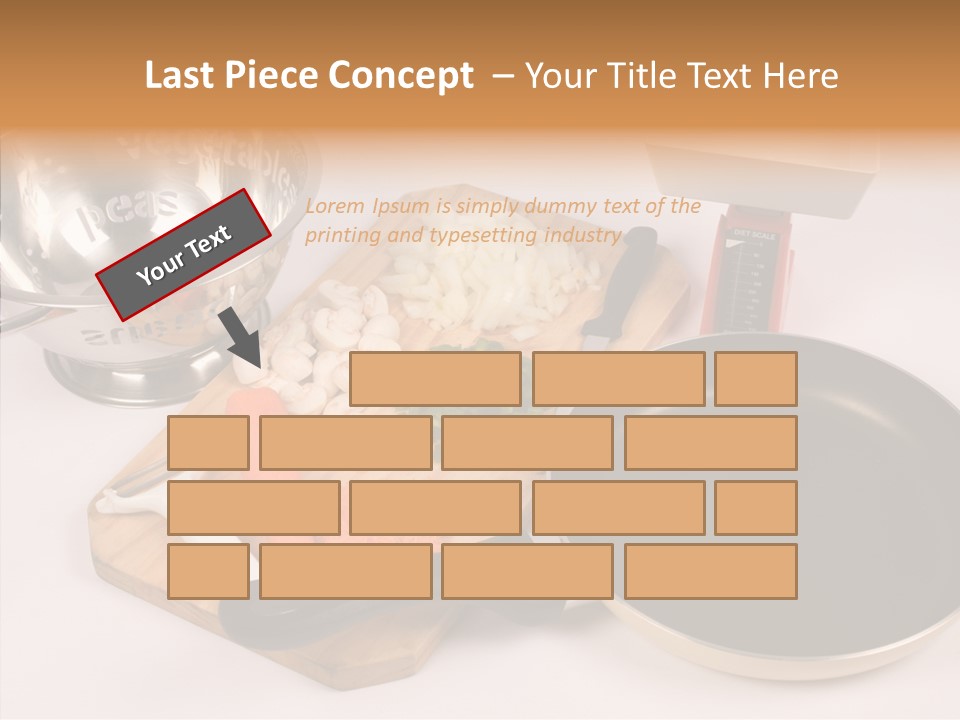 Diced Knife Prepared PowerPoint Template