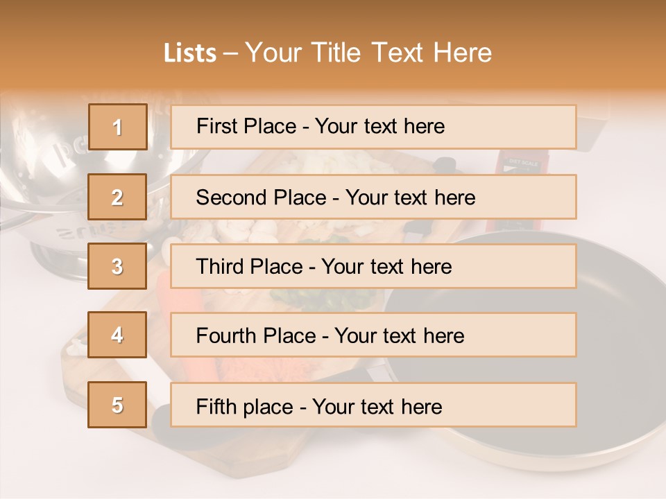 Diced Knife Prepared PowerPoint Template