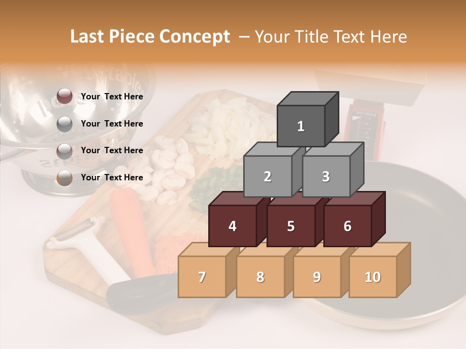 Diced Knife Prepared PowerPoint Template