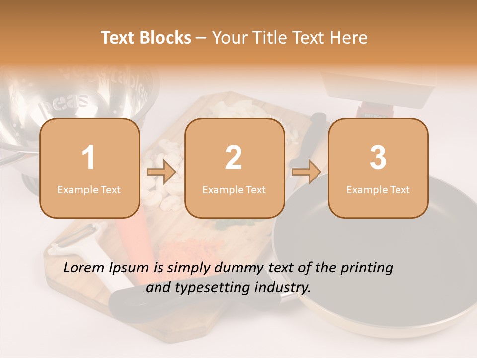 Diced Knife Prepared PowerPoint Template