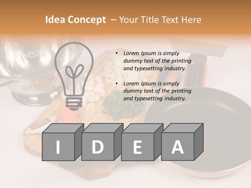 Diced Knife Prepared PowerPoint Template