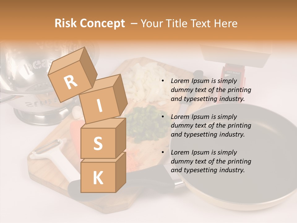 Diced Knife Prepared PowerPoint Template