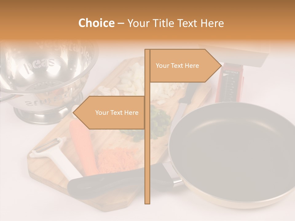 Diced Knife Prepared PowerPoint Template