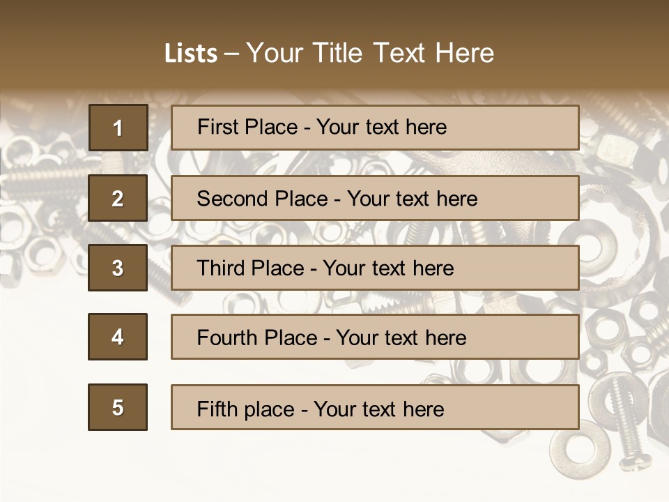Nut Threaded Background PowerPoint Template