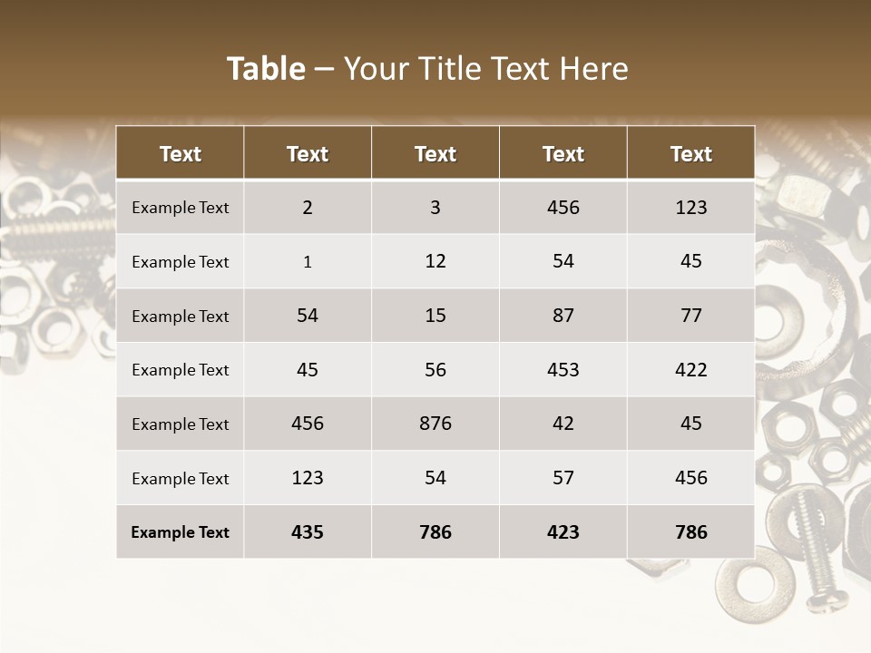 Nut Threaded Background PowerPoint Template