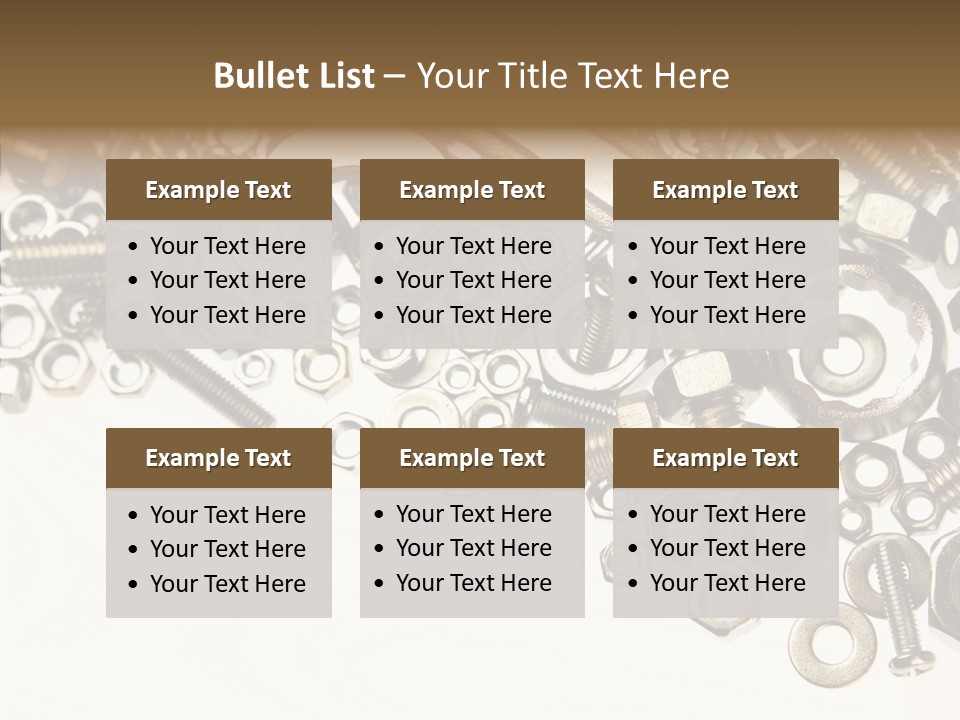 Nut Threaded Background PowerPoint Template