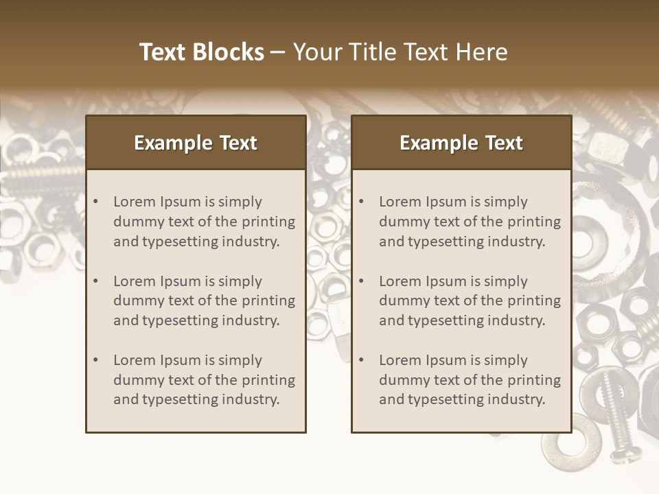 Nut Threaded Background PowerPoint Template