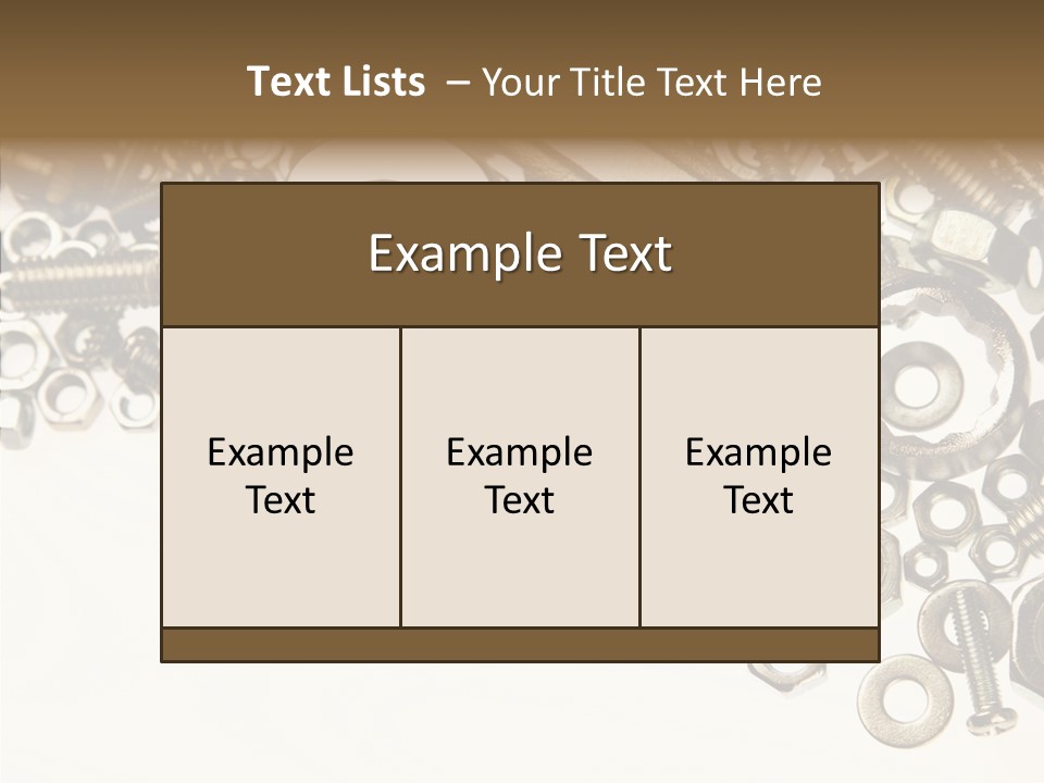 Nut Threaded Background PowerPoint Template