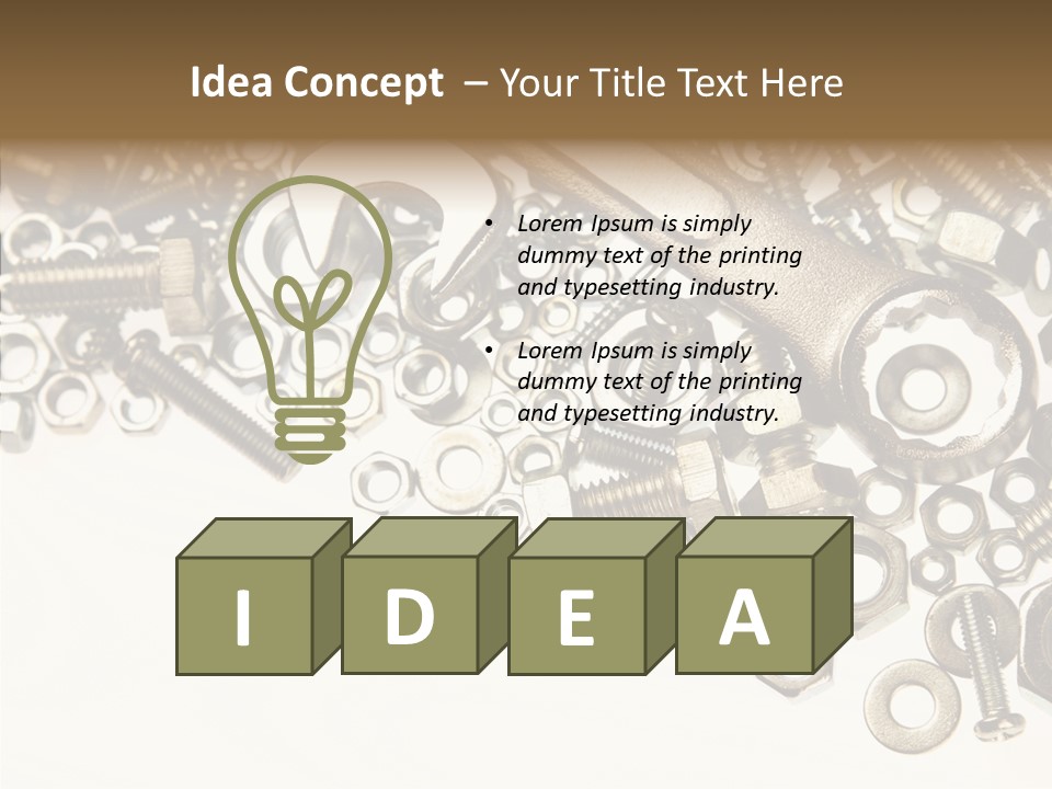 Nut Threaded Background PowerPoint Template